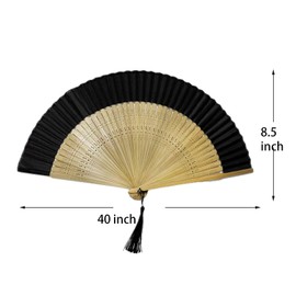 Handheld Fan for Women Foldable, Vintage Bamboo Folding Hand Fan for line dancing, Party