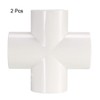 sourcing map PVC Pipe Fitting 4 Way Cross Schedule 40