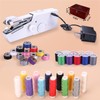 Handheld Sewing Machine, with Elegant Wooden Sewing Box and 153-Piece