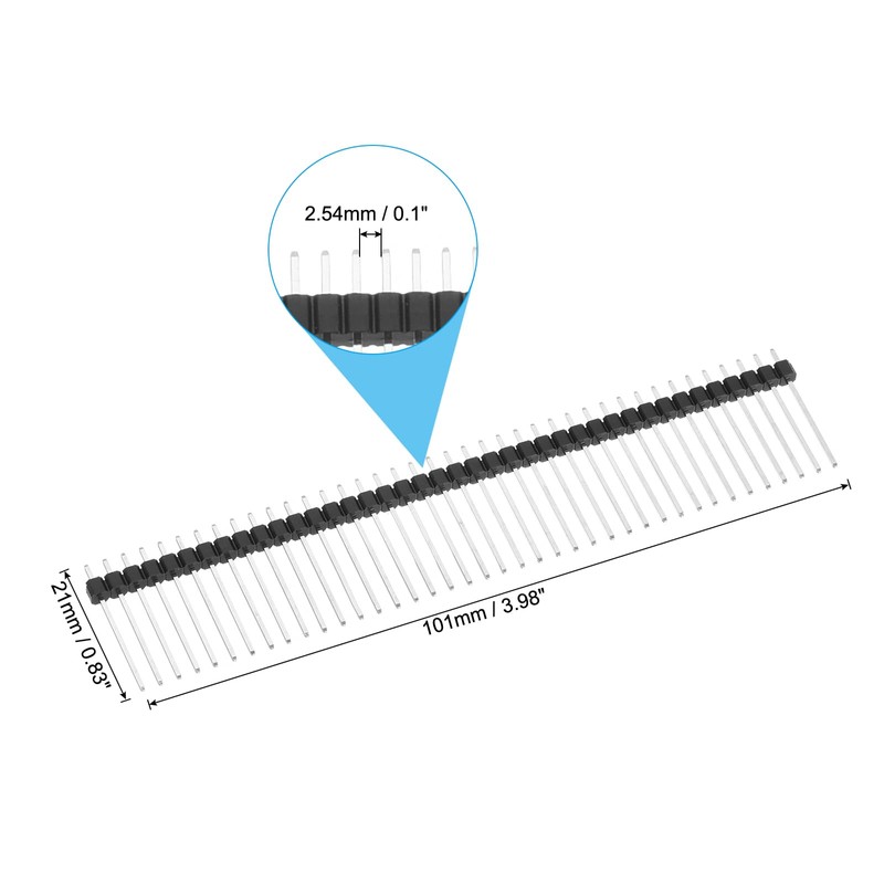 PATIKIL Pack of 10 DIP Pin Headers Single Row 40P