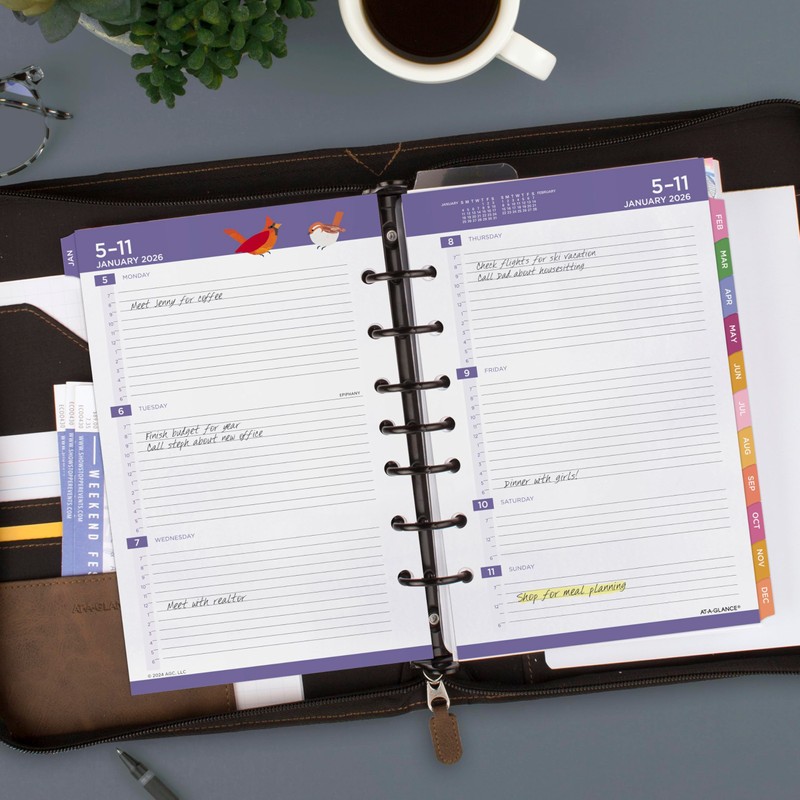 AT-A-GLANCE 2026 Planner Refill, Weekly & Monthly, 5.5" x 8.5",