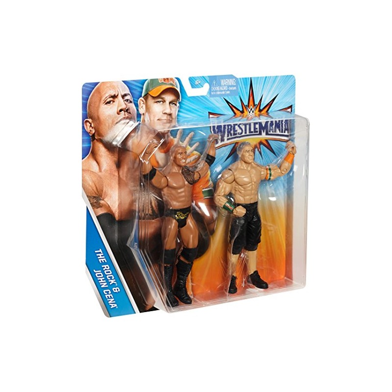 WWE WrestleMania The Rock & John Cena Figures, 2 Pack