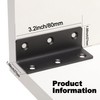 Redunest L Bracket, Heavy Duty Corner Brace, 4 Pack 3.2"