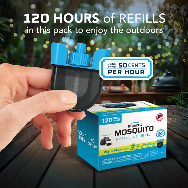 Thermacell Mosquito Rechargeable Repeller Refills; Compatible with Thermacell E-Series &