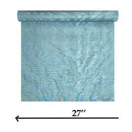 Teal Silk Blue Watercolor Faux Metal Sheet Plaster Textured Modern Wallpaper 3D