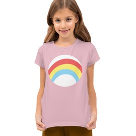 Care Bears: Unlock The Magic Cheer Bear Belly Kids T Shirt for Youth Boys and Girls, Pink, Small