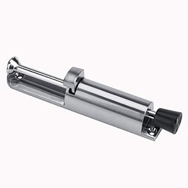 dingchi Kickdown Door Stops, Stainless Steel Easy Step Door Stopper, Spring Loaded Telescopic Step On/Off Door Stopper Rubber, Adjustable Heavy Duty Door Locks Holder Stop/Release by Foot