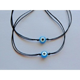 Evil Eye 2X 14" EVIL EYE PROTECTION NAZAR GOOD LUCK ANKLET ANKLE FRIENDSHIP BRACELETS