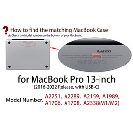 UESWILL MacBook Pro 13 inch M1 M2 Case 2024 2023 2022-2016 Release Model A2338 A2289 A2251 A2159 A1989 A1706 A1708, with USB-C Touch Bar, Matte Hard Shell Case Cover, Rose Gold