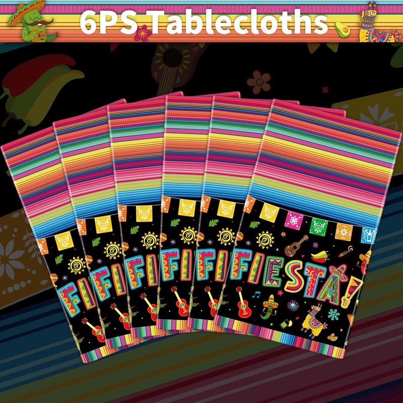 Dvaorc 6 Pack Cinco De Mayo Printed Fiesta Mexican Table