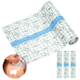 3 PCS Wasserdicht Transparent Bandage 15cm x 1m, Tattoo Pflaster Rolle Medizinisches Klebeband Duschpflaster Wasserfest Pflaster Folienverband Antiallergisch zum Sport Duschen Swimming (3pcs 15cm*1m)