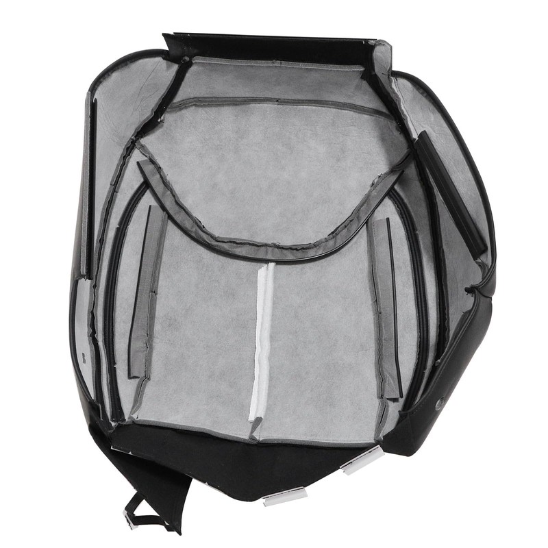 SecosAutoparts Black Leather Driver & Passenger Side Bottom Replacement Seat