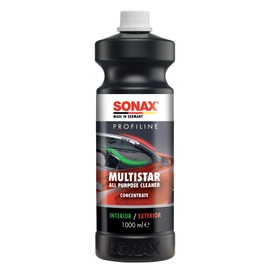 SONAX MultiStar All Purpose Cleaner | Pro-Strength Concentrate for Interior & Exterior Cleaning | Safe on Carpet, Upholstery & Wheel Wells | Removes Grease, Grime & Organic Stains | 627341 | 1L
