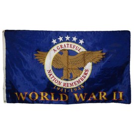 MWS 3x5 American World War 2 WWII WW2 Memorial Veteran Flag 3'x5' Banner Grommets