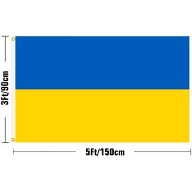 Ukraine Flag Blue and Yellow Large National Country Football Sports Teams (90cm x 150cm)