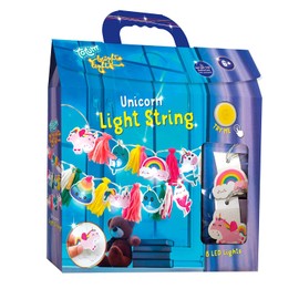 Fairy Lights Craft Set - Cute Unicorn Fairy Lights with Colourful Pombons and Unicorn Motifs