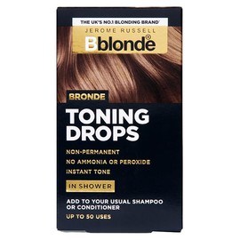 Jerome Russell Bblonde Bronde Toning Drops - Non-Permanent Bronde Hair Toner, Refresh & Maintain Bronde Hair Dye, Add Drops in Shower with Shampoo or Conditioner, 50 Uses