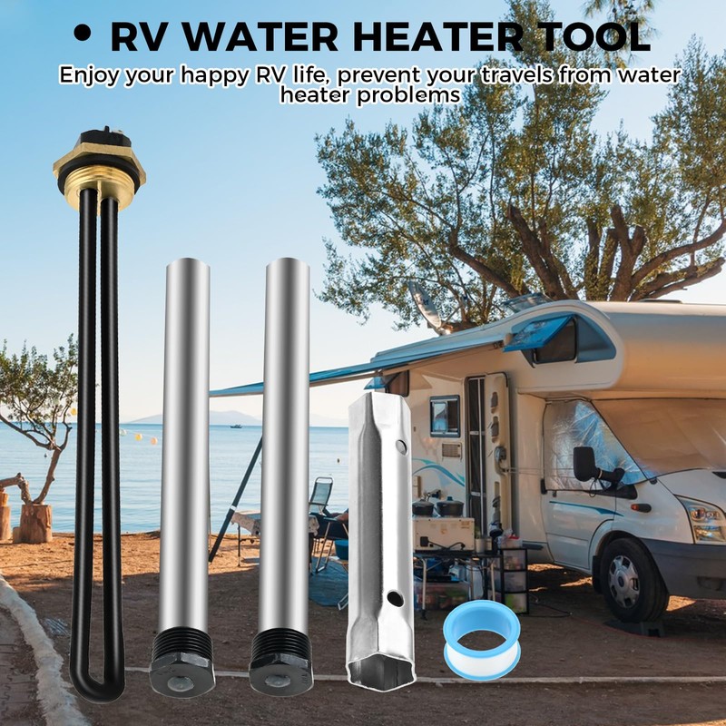 5 Pcs RV Water Heater Elements Include 2 Anode Rods