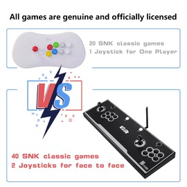 UNICO SNK Game Arcade, 44 Pre-loaded Genuine SNK Games, Two Joysticks for Two Player, HDMI Output to TV/Monitor