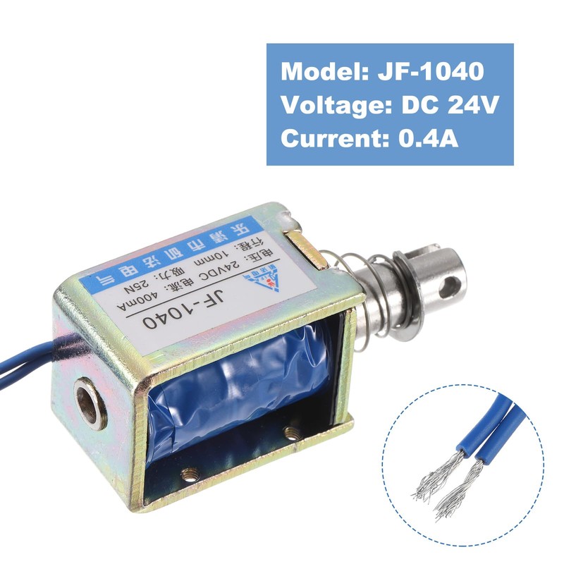 sourcing map DC 24V 0.4A Solenoid Electromagnet Pull Type 25N