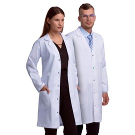 Lab Coat X Lab Coats for Students Classic Fit 40" Length Unisex White, White