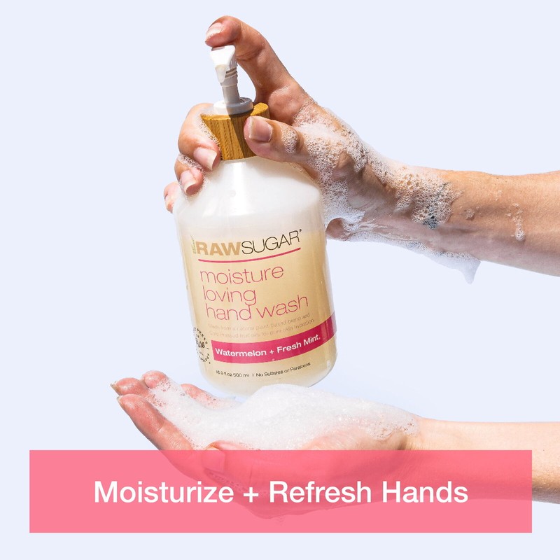 Raw Sugar Moisture Loving Hand Wash Liquid Soap Watermelon Fresh