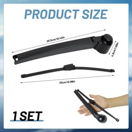 Wiper Blade Rear Wiper Arm Suitable for Golf MK5 2003-2009, Rear Wiper Arm and Windscreen Wiper Blade Set, Windscreen Wiper Rear Replacement Rear Windscreen Wiper, Rear Wiper