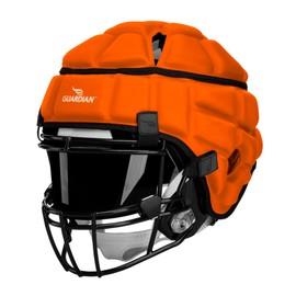 Guardian Cap - Soft-Shell Helmet Cover for Football and Lacrosse - Reduces Impact and Protects Helmets - One Size Fits All for Youth, High School and College Programs - Orange