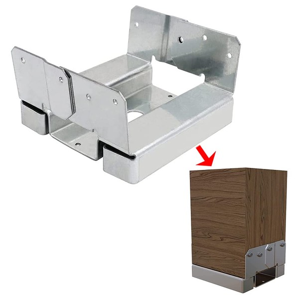 vikofan 10 PCS 6x6 Concrete Deck Post Anchor Base Adjustable Metal Post Bracket Post Base Holder