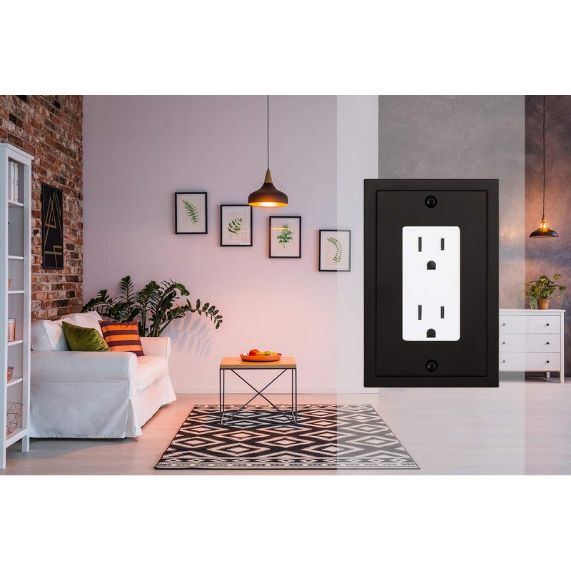 Modern Edge Decorative Wall Plate Switch Plate Outlet Cover, Durable