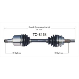 Surtrak Front CV Axle Shaft for Toyota 4Runner FJ Cruiser Tacoma 4x4 4WD TO8168