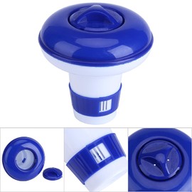 S/M Blue and White Swimming Pool Spa Floating Pool Dispenser Premium Floater Classic Design Chemical Chemical Holder for Tablets up(1#)