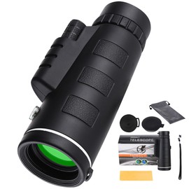 Lizbin 40x60 Monocular Telescope, Small Monoculars for Adults High Powered, Night Vision Monocular Telescope for Smartphone, High Definition Handheld Telescope for Wildlife Bird Watching Hunting