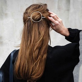 Artmiss Gold Hair Accessories Minimalist Hair Clip Round Barrette for Women and Girls