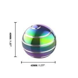 Kryfa Kinetic Desk Toys, Fidget Toys for Kids Classroom Prizes, Pinata Stuffers, Kinetic Spinning Desk Toys for Kids Party Favors, Adults Stress Relief (1.77", Rainbow)