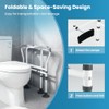 COSTWAY Foldable Toilet Safety Frame, Height & Width Adjustable Toilet