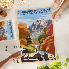 Lantern Press 1000 Piece Jigsaw Puzzle, Guadalupe Mountains National Park, WPA Style