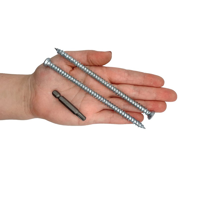 (Pack of 10) Zinc Plated Steel 7.5 x 132mm Concrete