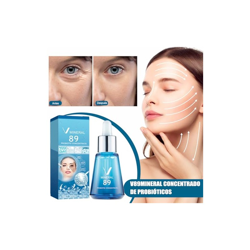 2PCS Mineral 89 Probiotic, Mineral 89 Serum, Esencia Facial, Hidratación