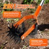 72 Inch Rotary Cultivator Tool, Hand Tiller for Gardening, 2-in-1