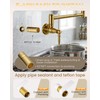 Pot Filler Faucet, Wall Mount Pot Filler Kitchen Faucet (Gold)