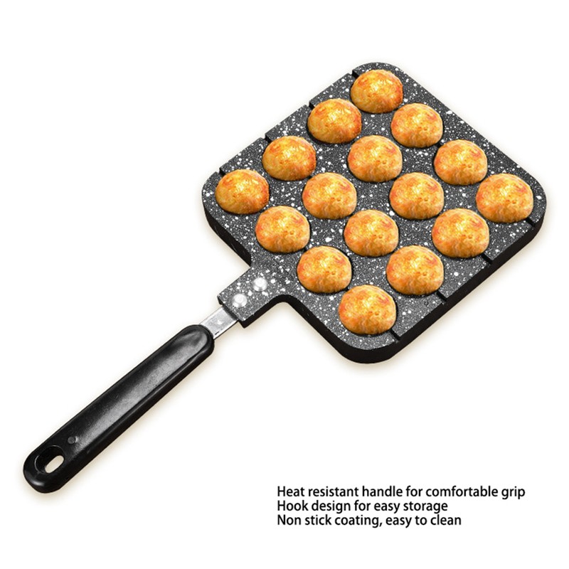 16 Holes Octopus Meatballs Pan Aluminum Alloy Takoyaki Baking Mold