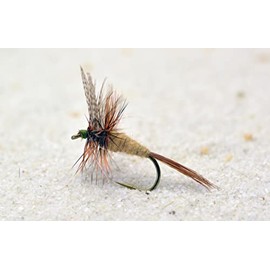 March Brown Dry Fly Tied on Mustad Signature Fly Fishing Hooks - 12 Flies / Choose Size (Assortment)