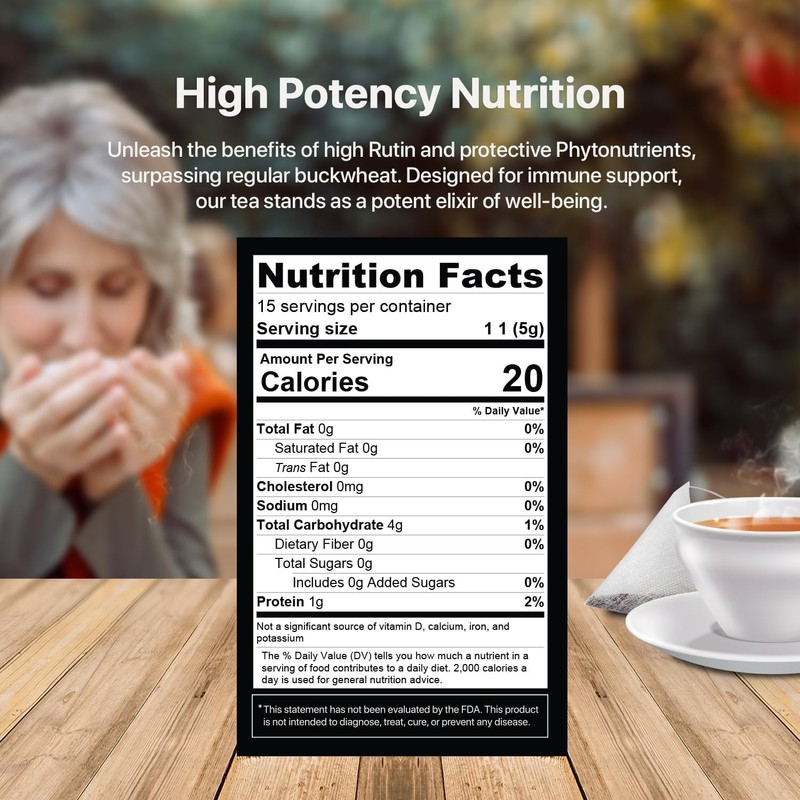 Amu Nutrition Himalayan Tartary Buckwheat Organic Tea Bulk & Teabags