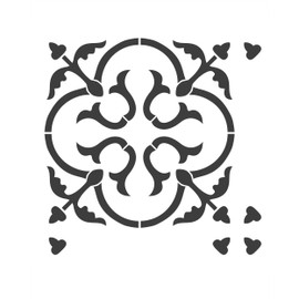 STENCILIT® Scandinavian Tile Stencil for Floors - Repositionable for a 12x12 Tile Stencil, Concrete Stencils for Patio, Tile Stencils for Painting Floors