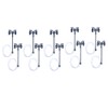 Tiardey 10pcs Double Head Lamp Model Railway Train/Road Lamp Post