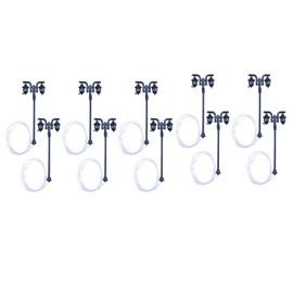 Tiardey 10pcs Double Head Lamp Model Railway Train/Road Lamp Post Street Light - White Lights