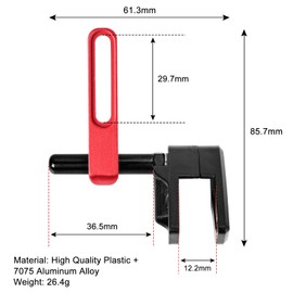 FOMTOR Chain Guide Mountain Bike, Bicycle Direct Mount Chainring Guard MTB Road Bike Chain Protector 7075 T6 Alloy Aluminum for BMX, Fixie (Red)