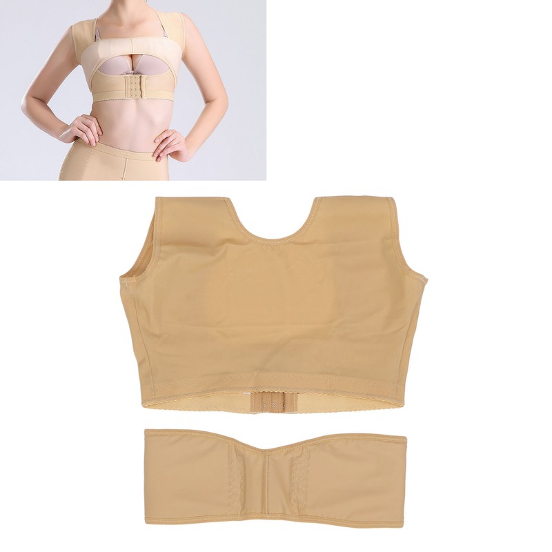 Post Surgery Breast Shaper Top Front Closure Elastic Breathable Posture