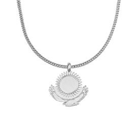 d'origine Kazakhstan Crest Necklace, Kazakh Flag Chain, Kazakhstan Chain, Kazakhstan Jewellery, Kazakh Crest Jewellery for Men, Brass